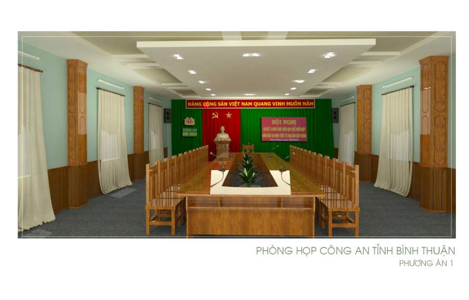 Thiết kế cải tạo phòng họp công an Bình Thuận